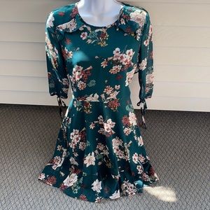 Speechless Dress Green Floral Size S